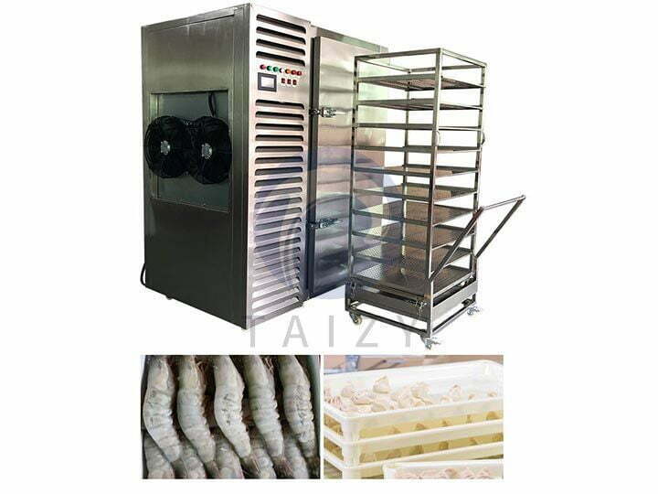 flash freezer and a trolley