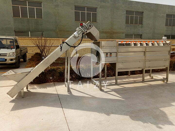 industrial potato washing machine with hoist