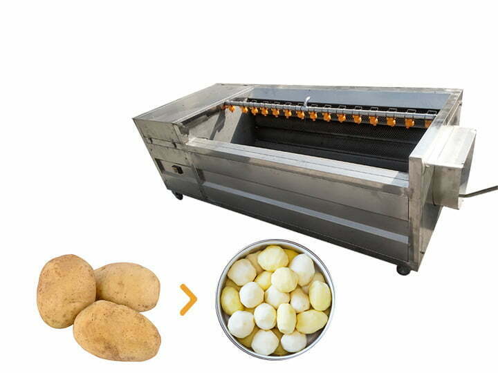 Brush potato washing and peeling machine machine