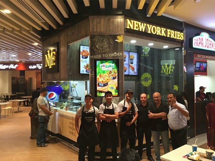 What is the franchise strategy for New York Fries?