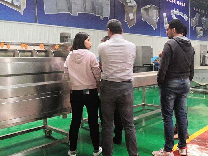 Egyptian customers visited our french fries production machine factory
