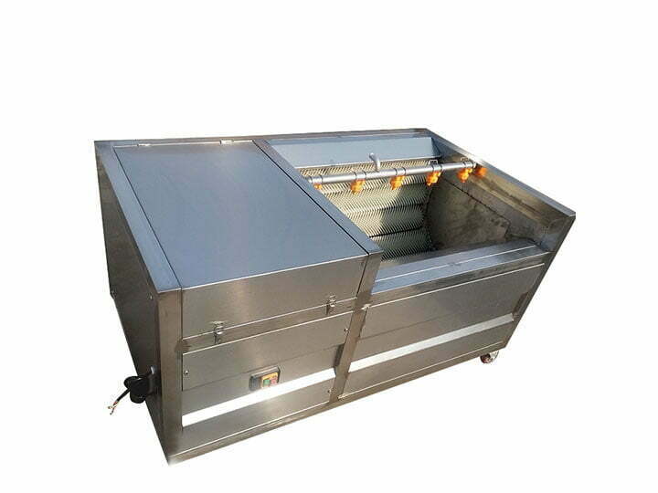 Potato washing and peeling machine