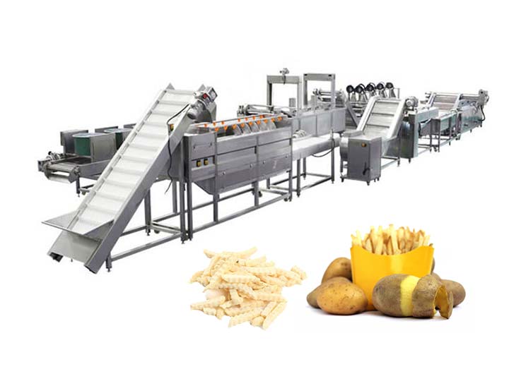 200kg/h Frozen french fries production line machine