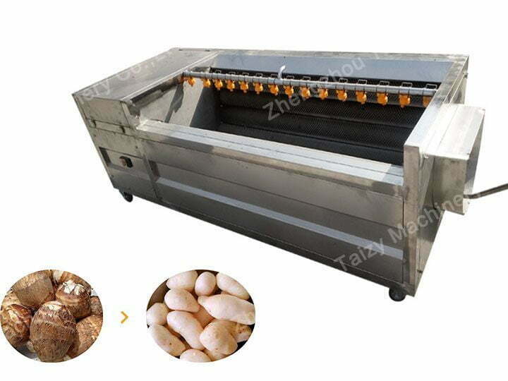Brush type automatic taro peeling machine